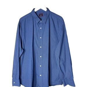 UNTUCKit Geometric Regular Fit Long Sleeve Button Down Shirt Blue Men's, XXXLC